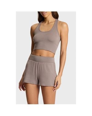 Commando Better Than Basic Racerback Crop Rib Tank - Gray
