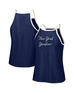 Lusso New York Yankees Nadine Halter Tank Top - Blue