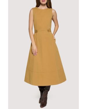 Lost + Wander Downtown Edge Midi Dress - Natural