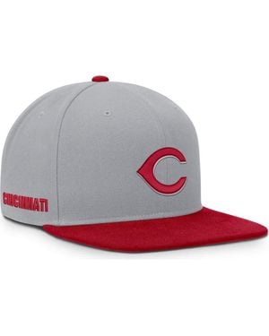 Nike Cincinnati Reds Primetime Pro Dri-Fit Snapback Hat - Gray