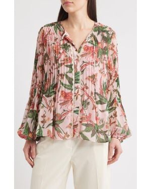 Kobi Halperin Helen Floral Pleated Top - Multicolor