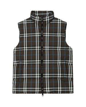 Burberry Check Puffer Gilet - Black