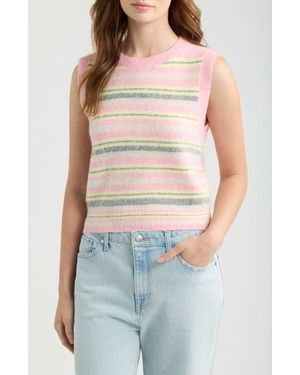 DELUC Bastille Stripe Sweater Vest - Pink