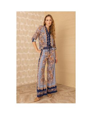 Hale Bob Jaylani Silk Pant - Natural