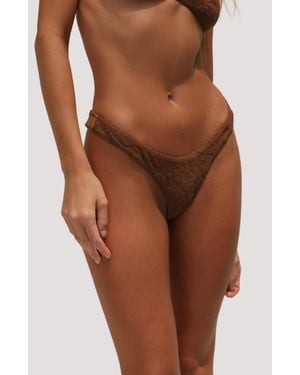Stone Fox Luka High Cut Bikini Bottms - Brown