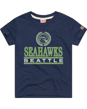 Homage Youth Seattle Seahawks Crest Tri-Blend T-Shirt - Blue