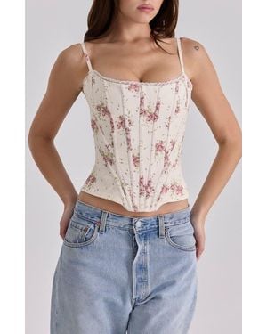 トップス Kikki Corset Top. House of CB House Of Cb Kikki Stretch-Cotton Corset Top in White | Lyst