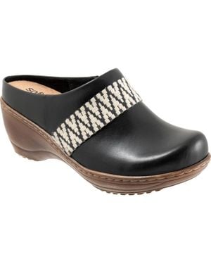 Softwalk Marion Platform Clog - Black