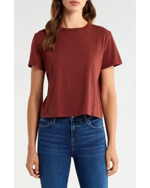 PAIGE Rhodes Cotton Crewneck T-Shirt - Red