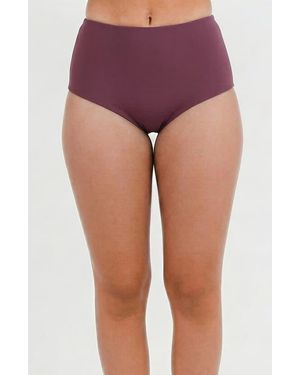 Calypsa High-Waisted Bikini Bottom - Purple