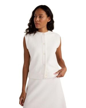 Haven Well Within Cotton Blend Textured Short Sleeve Jacket - Natural