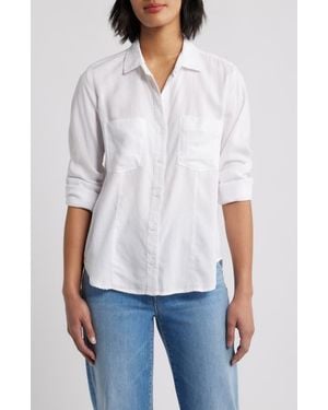 Cloth & Stone Seamed Button-Up Shirt - White
