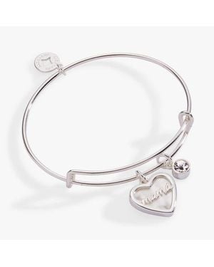 ALEX AND ANI Mamá Mother Of Pearl Heart Bangle Bracelet Duo - Metallic