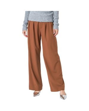 Endless Rose High Waist Wide Leg Pants - Brown