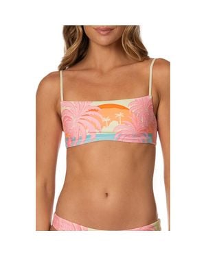 Maaji Scape Pastel Mirage Reversible Bikini Top - Orange