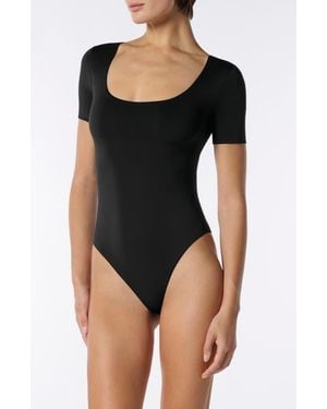 Oroblu Skinwear Short Sleeve Bodysuit - Black