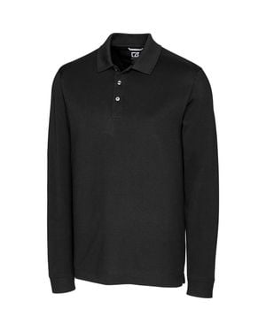 Cutter & Buck Advantage Tri-Blend Long Sleeve Polo - Black