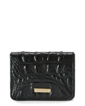Brahmin Clementine Embossed Leather Card Case - Black
