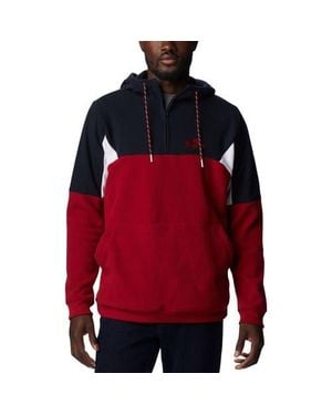 Columbia Arkansas Razorbacks Lodge Quarter-Zip Hoodie - Red