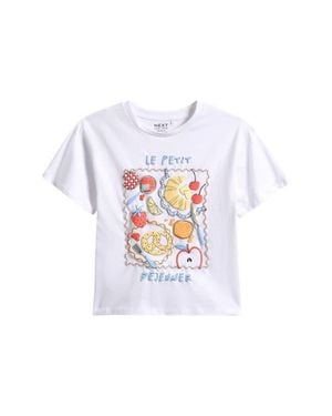 Next Kids' Le Petit Dejeuner Graphic T-Shirt - White