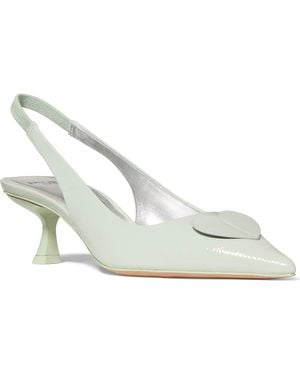 Kate Spade Lover Crinkle Patent Leather Slingback Pump - White