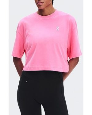 On Shoes Club Boxy-T Cott Graphic T-Shirt - Pink