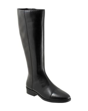 Trotters Alexis Cap Toe Knee High Boot - Black