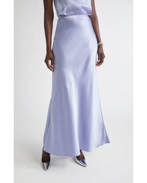 St. John Kate Liquid Satin Pants - Blue