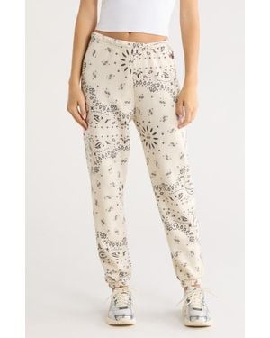 Aviator Nation Bandana Print Sweatpants - Natural