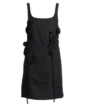 FARM Rio Rosette Linen Minidress - Black