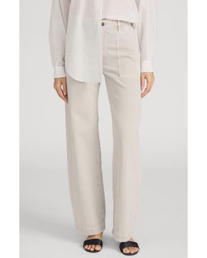 FRAME The Bow High Waist Wide Leg Utility Jeans - White