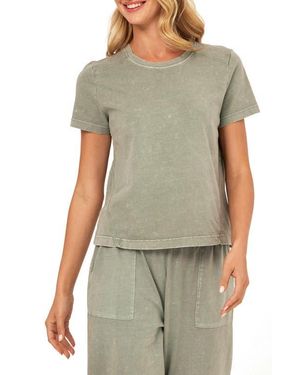 Threads For Thought Roselie Mineral Wash Cotton T-Shirt - Green