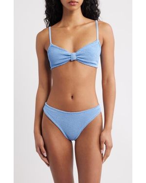 Hunza G Alicia Two-Piece Bikini Swimsuit - Blue