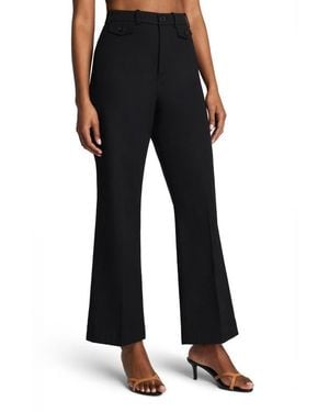 Spanx Spanxsupersmooth Crop Easy Flare Stretch Twill Pants - Black