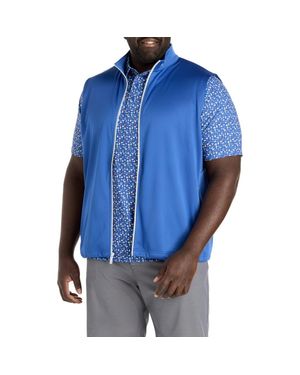 Callaway Apparel Big & Tall Zip-Front Fleece Vest - Blue