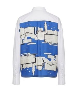 Callas Milano Sirene Scarf Back Shirt - Blue