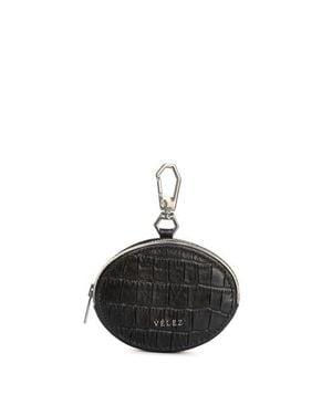 Velez Leather Coin Purse - Black