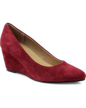National Comfort Wedge Pump - Red