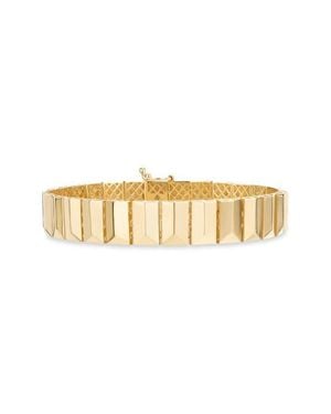 Lana Jewelry 14K Grooved Flash Tile Bracelet - Multicolor