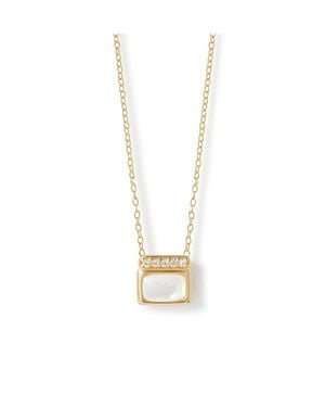 Astley Clarke Aurora Ridge Mother Of Pearl Necklace - White