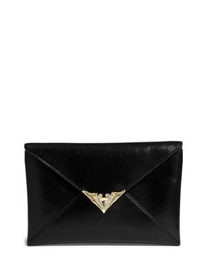 Alexis Envelope Clutch Bag - Black