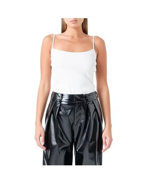 Grey Lab Rib Camisole - Black