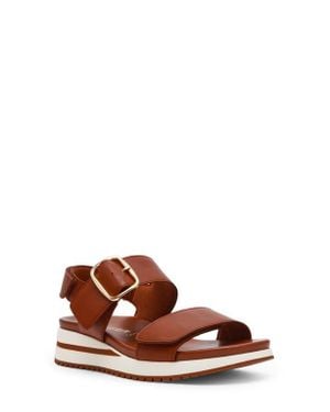 Anne Klein Evanti Ankle Strap Platform Sandal - Brown