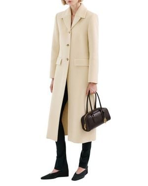 Mango Wool Blend Coat - Natural