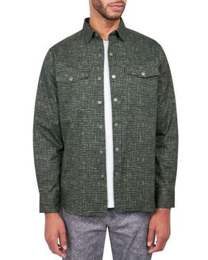 Brooklyn Brigade Dot Geo Cotton Stretch Shirt Jacket - Green