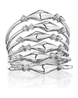 Hueb Luminus Stacked Diamond Ring - White