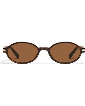 Quay Nevermind 54Mm Round Sunglasses - Brown