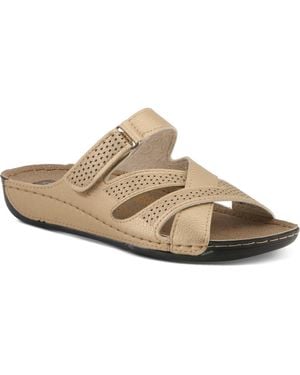 Flexus by Spring Step Karl Slide Sandal - Brown