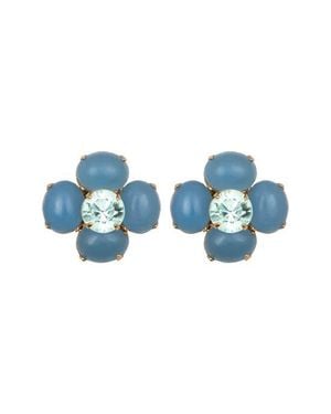 Jennifer Behr Quinn Flower Earrings - Blue