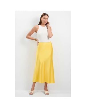 Trina Turk Rabina Flared Skirt - Yellow